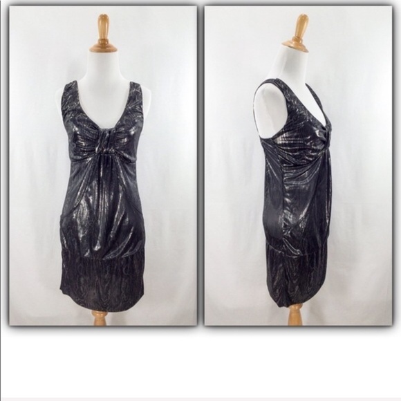 Wet Seal metallic zebra print shimmery formal cocktail party dress Jr medium - Picture 1 of 4